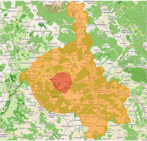 Restriktionszone in Schmalkalden Meiningen