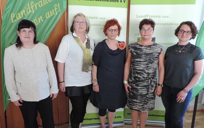 Neue Vorstand (v.l.).: Regina Tittmar, Gabriele Ratzer, Sibylle Fender-Tschenisch, Susann Goldhammer und Martina Blücher
