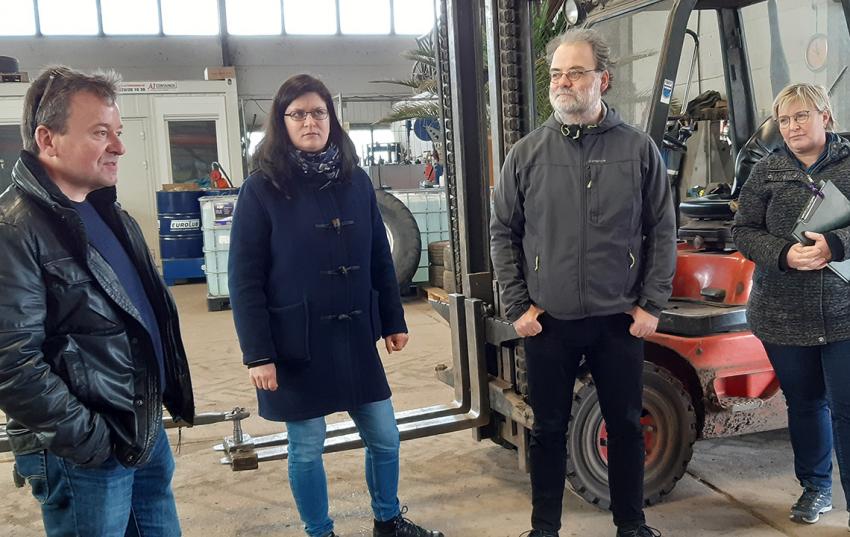 (v.r.): Dr. Klaus Wagner, Landtagsabgeordnete Dr. Marit Wagler, Steffen Dittes und Katrin Hucke 